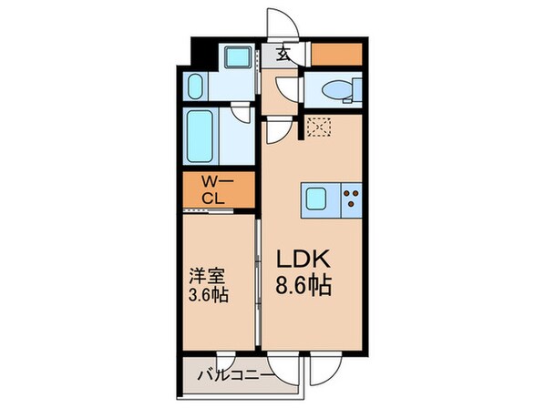 ラ・ペルラ市谷砂土原町の物件間取画像